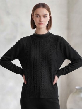 Solid Color Knitted Sweater