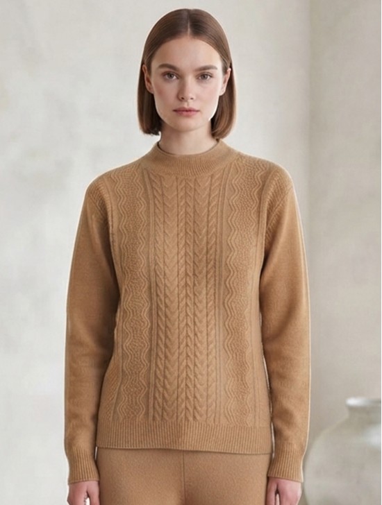 Solid Color Knitted Sweater