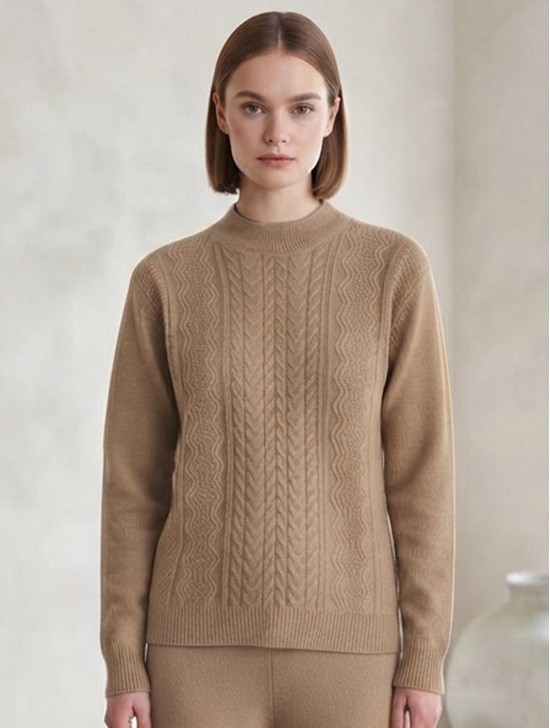 Solid Color Knitted Sweater