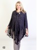 Cozy Poncho W/ Bow and Tassels