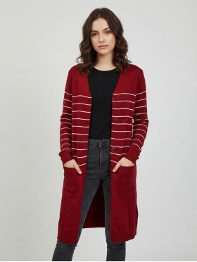 Striped Cardigan W/ Button Details