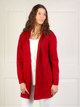 Premium Stretchy Hooded Cardigan W/ Pockets