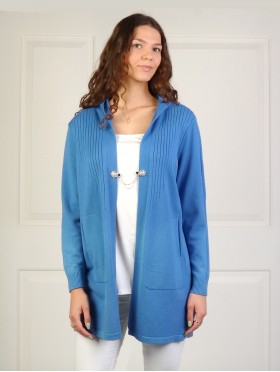 Premium Stretchy Hooded Cardigan W/ Pockets