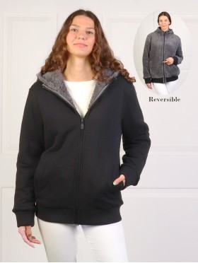 Premium Reversible Sherpa Jacket With Detachable Hood