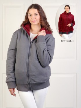 Reversible Sherpa Jacket With Detachable Hood