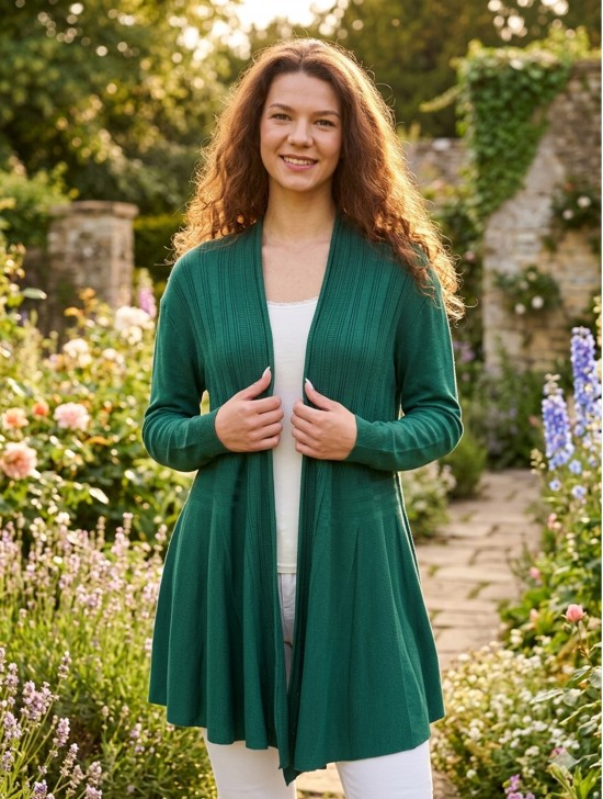 Mercerized Cotton Cardigan