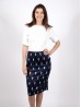 Impressionist Smile Face Print Super Stretchy Skirt