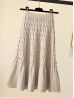 Cashmere Blend Solid Colour Knitted Yarn Stretchy Skirt