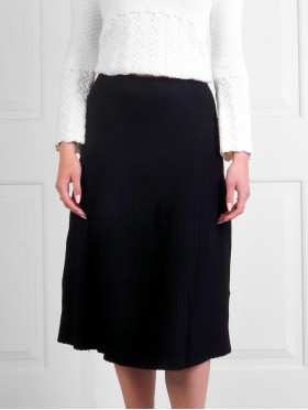 Core Spun Yarn Solid-color Knitted Stretch Skirt 