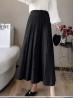 Core Spun Yarn Solid-color Knitted Stretch Skirt 