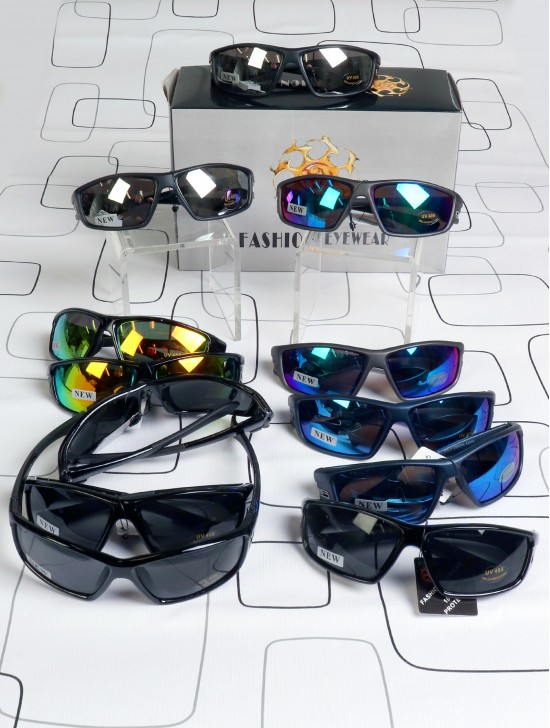 Fashion Sporty Gradient Sunglasses  (12pcs)