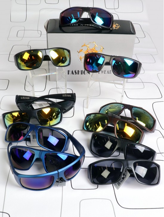 Fashion Sporty Chopper Sunglasses  (12pcs)