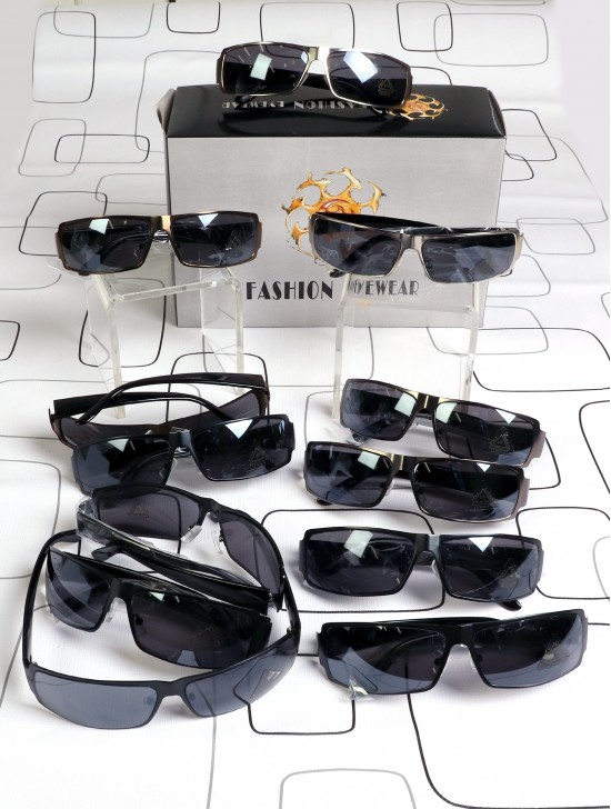Fashion Sporty Metal Frame Sunglasses  (12pcs)