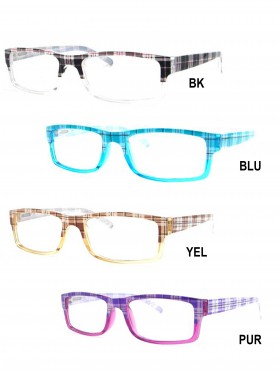 PLAID PRINT READING GLASSES