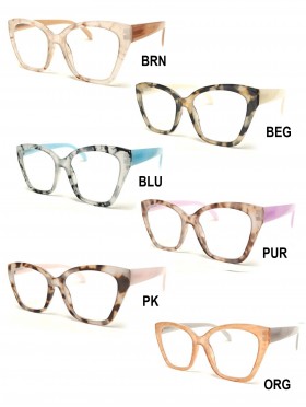 2 TONE LEOPARD READING GLASSES