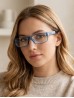 PLAID PRINT FASHION READING GLASSES