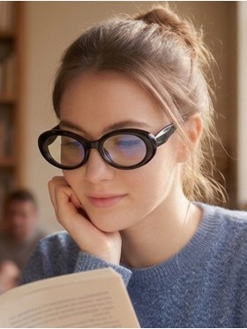 SOLID COLOR ROUND READING GLASSES