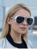 METALLIC OVERSIZED SUNGLASSES
