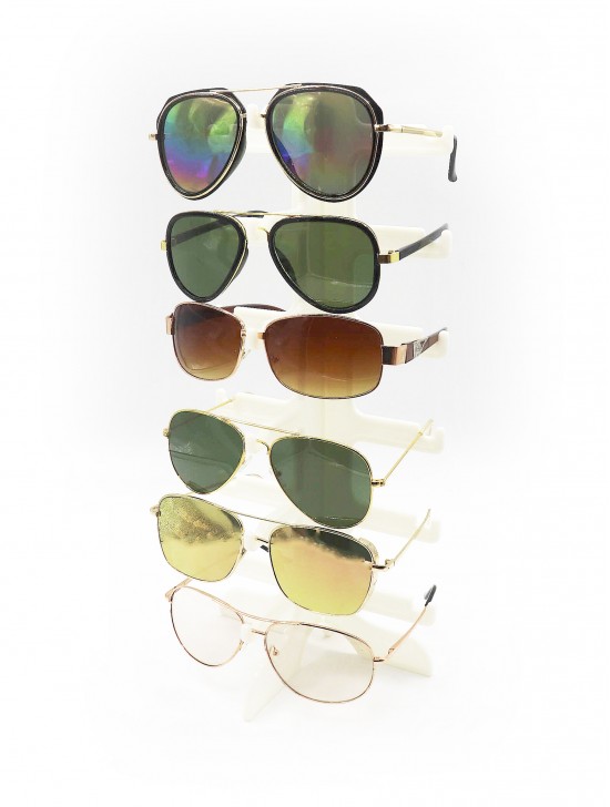 Unisex Sunglass 24 Piece Assortment With Free Display (DSP1007W)