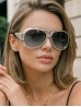 METALLIC OVERSIZED SUNGLASSES