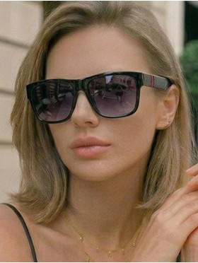 Oversized Sunglasses W/ Stripes