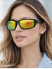 Polarized Mirror Sunglasses W/ Color Frame