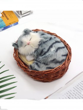 Cat in Basket, Meowing