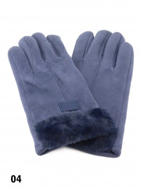 Unisex Velvet & Fur Touch Screen Glove