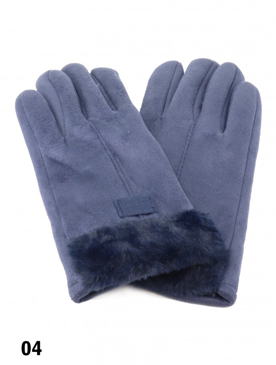 Unisex Velvet & Fur Touch Screen Glove