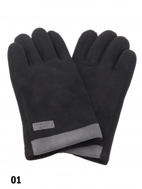 Unisex Velvet & Patch Touch Screen Glove