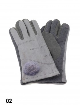 Touch Screen Glove W/ Pom Pom