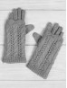 Double Layered Cable Knit Touch Screen Glove