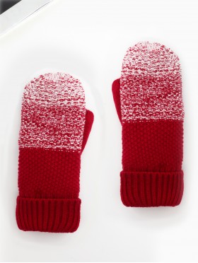 Knitted Double Layer Camp Mittens W/ Gradient  Knitted Double Layer Camp Mittens W/ Gradient
