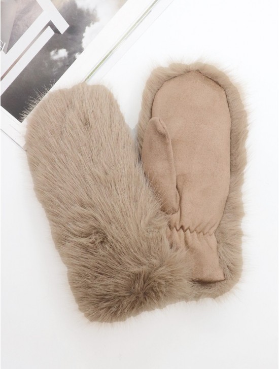 Unisex Faux Fur Mittens Unisex Faux Fur Mittens