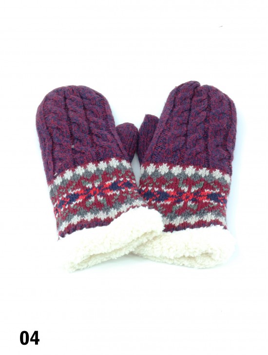 Fashion Knitted Edge Gloves (Gloves Only)
