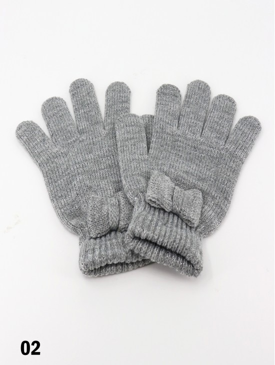 Fashion Knitted Gloves W/ Bow-tie (Gloves Only)