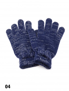 Fashion Knitted Gloves W/ Bow-tie (Gloves Only)