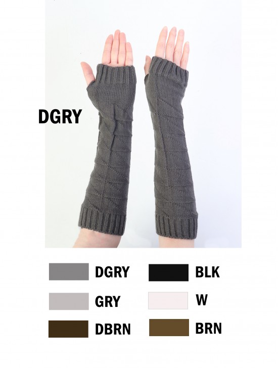 LONG FINGERLESS GLOVES(6 pairs)