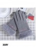 Fleece Lined Cat Gloves w/ Faux Fur Trims