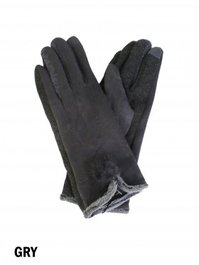 Faux Fur Touch Screen Glove