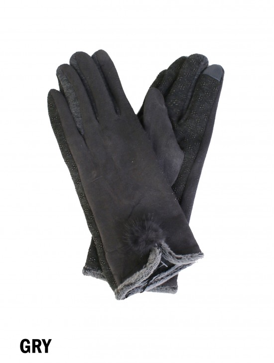 Faux Fur Touch Screen Glove