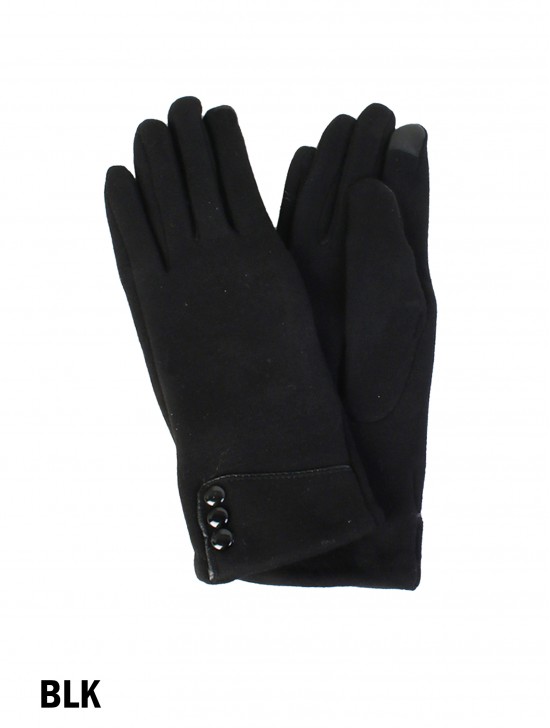 Triple Buttoned Touch Screen Glove