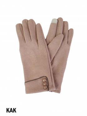 Triple Buttoned Touch Screen Glove