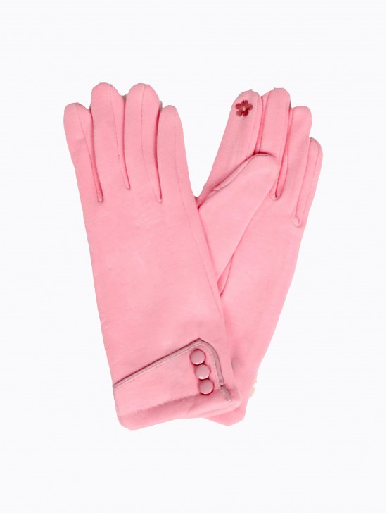 Triple Buttoned Touch Screen Glove