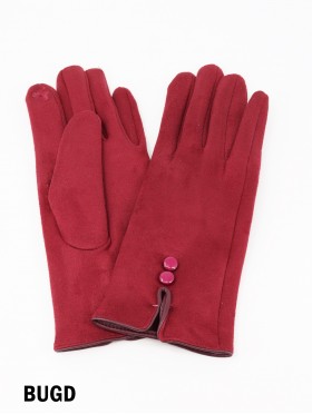 Suede Button Touch Screen Glove