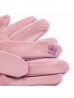 Heart Love Touch Screen Glove w/ Pleated Trims