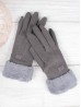 Touch Screen Gloves W/Faux Fur Trim 