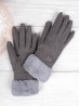Touch Screen Gloves W/Faux Fur Trim 