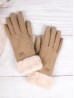 Touch Screen Gloves W/Faux Fur Trim 