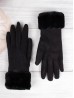 Touch Screen Gloves W/Faux Fur Trim 